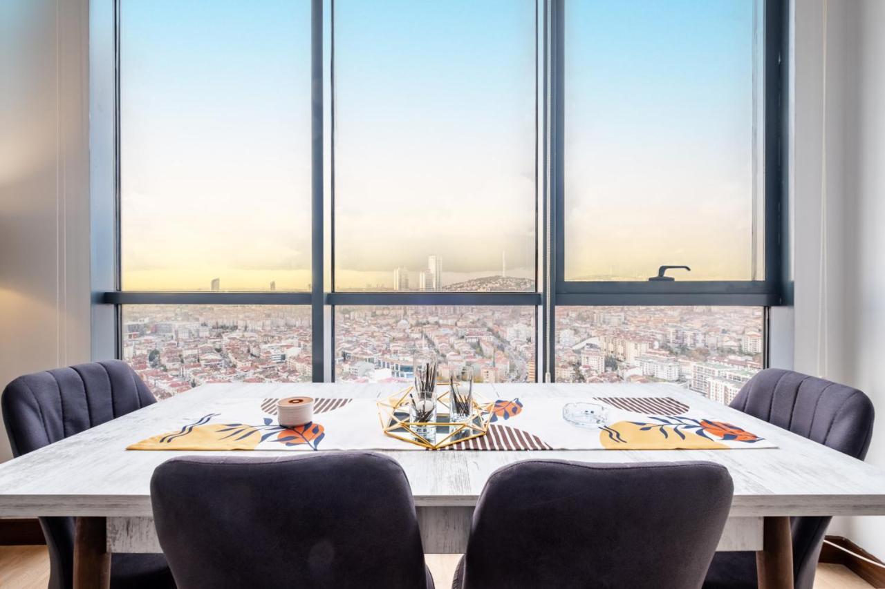 Charming Flat With City View In Atasehir Istanbul Exteriör bild
