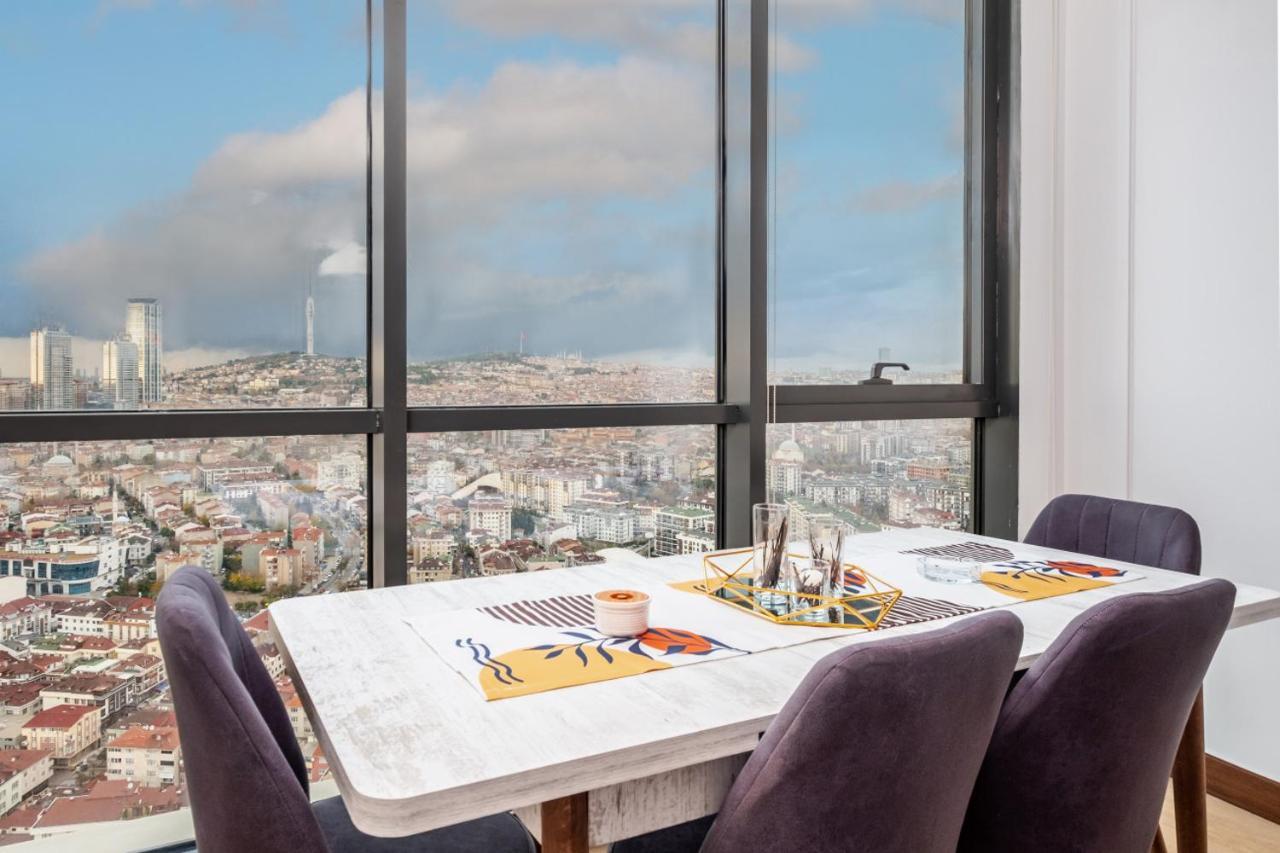 Charming Flat With City View In Atasehir Istanbul Exteriör bild