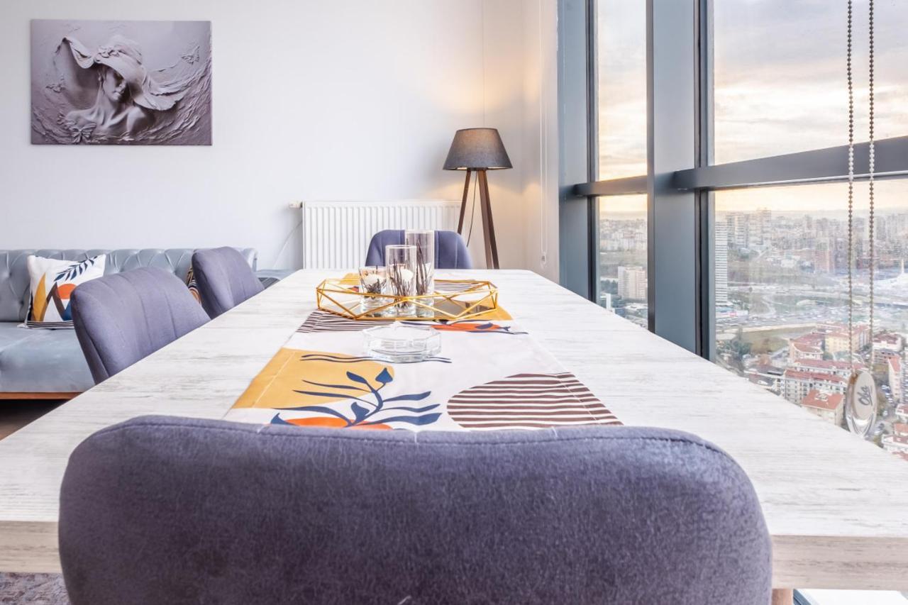 Charming Flat With City View In Atasehir Istanbul Exteriör bild